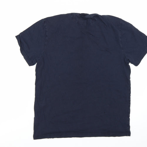 Hammond & Co Men's Navy Blue Cotton Crew Neck T-Shirt Medium