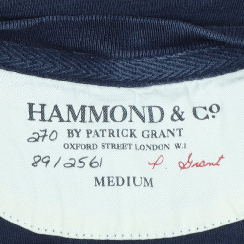 Hammond & Co Men's Navy Blue Cotton Crew Neck T-Shirt Medium