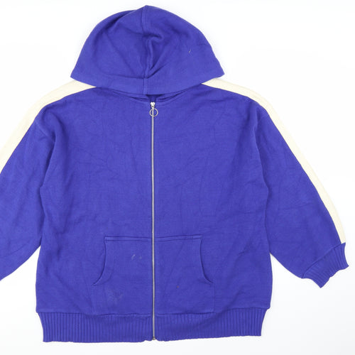 Next Women’s Blue Full Zip Hooded Knit Jumper XL