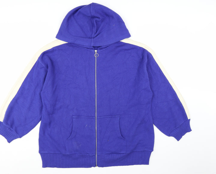 Next Women’s Blue Full Zip Hooded Knit Jumper XL
