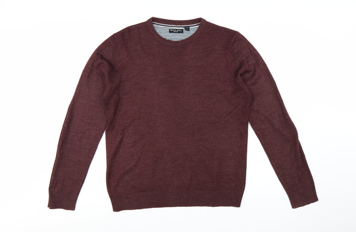 Brave Soul Men's Brown Crew Neck Pullover Jumper Size L