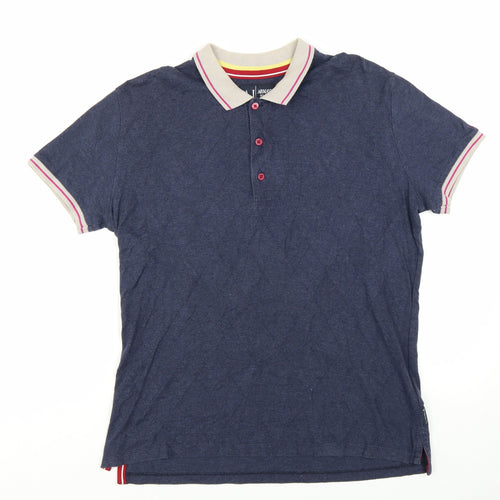 Armani Jeans Men's Blue Short Sleeve Cotton Polo Shirt XL