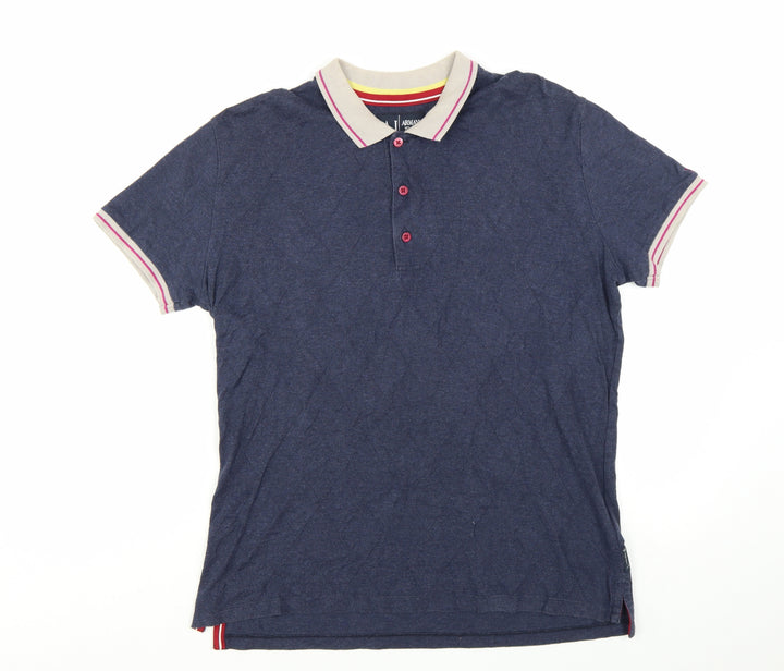 Armani Jeans Men's Blue Short Sleeve Cotton Polo Shirt XL