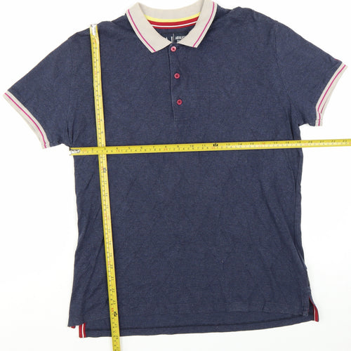 Armani Jeans Men's Blue Short Sleeve Cotton Polo Shirt XL