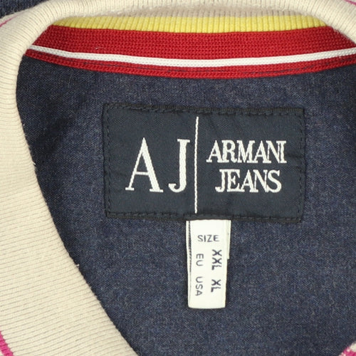 Armani Jeans Men's Blue Short Sleeve Cotton Polo Shirt XL