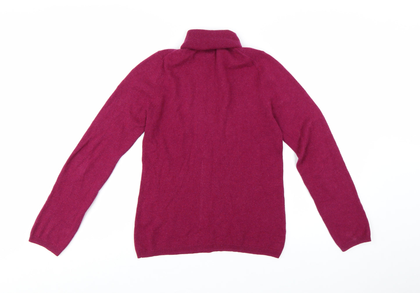 John Lewis Women's Purple Cashmere Roll Neck Jumper Size 12