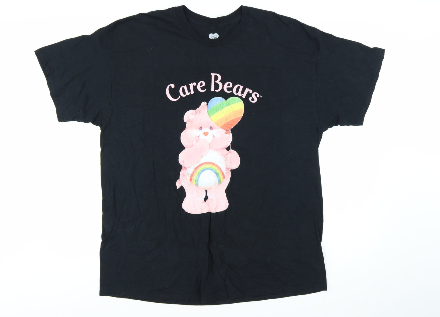 Care Bears Women Black Medium T-Shirt Retro Cartoon 100% Cotton