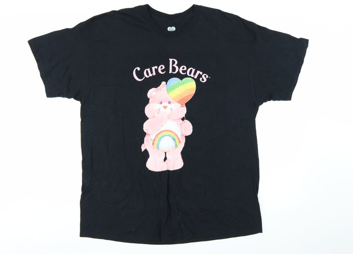 Care Bears Women Black Medium T-Shirt Retro Cartoon 100% Cotton