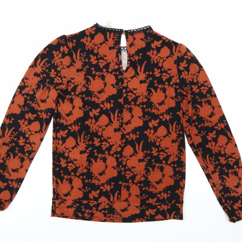 Oasis Women's Multicoloured Floral Lace Long Sleeve Tunic Blouse XS
