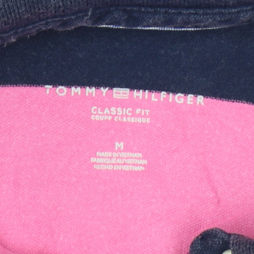 Tommy Hilfiger Women's Multicoloured Striped Polo Shirt Size M Classic Fit