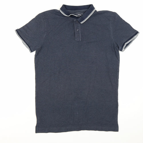 Tom Tailor Denim Men's Blue Regular Fit Polo Shirt Size M
