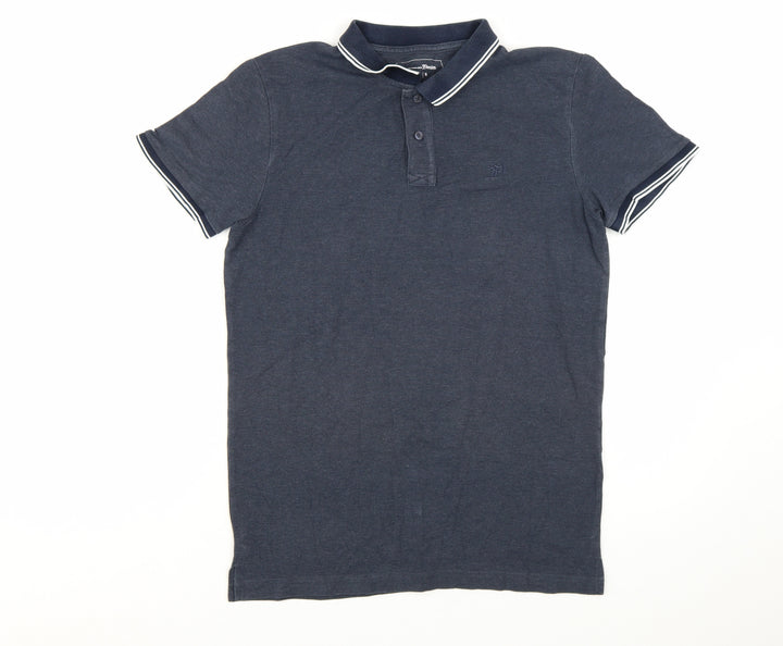 Tom Tailor Denim Men's Blue Regular Fit Polo Shirt Size M