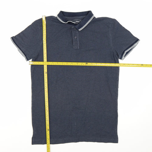 Tom Tailor Denim Men's Blue Regular Fit Polo Shirt Size M