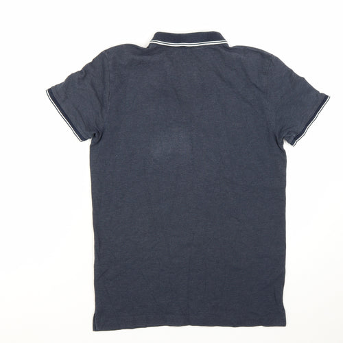 Tom Tailor Denim Men's Blue Regular Fit Polo Shirt Size M