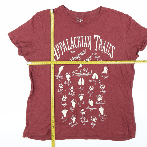 Gap Men's Red Appalachian Trails Graphic T-Shirt XL Cotton