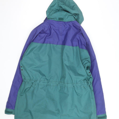Regatta Men's Green & Purple Waterproof Hooded Parka Jacket L