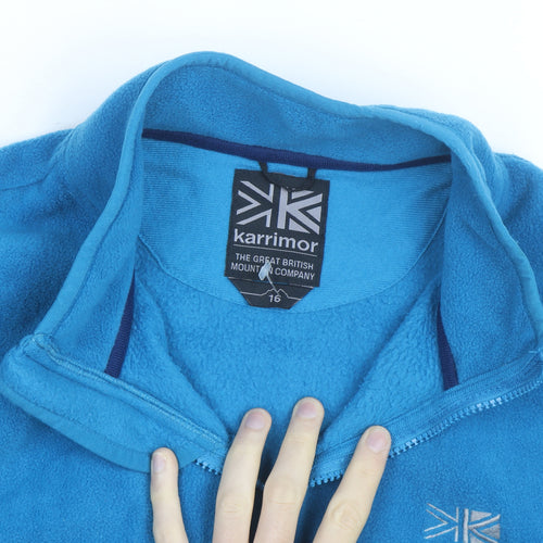 Karrimor Women's Blue Fleece Full Zip Outdoor Jacket Size 16