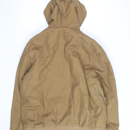 Primark Men's Brown Hooded Lined Cotton Jacket XL