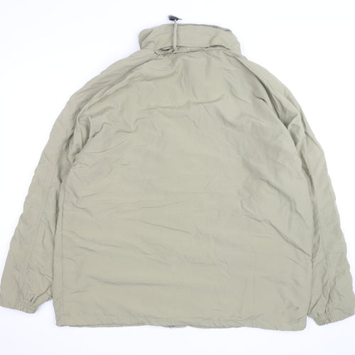 Diadora Men's Beige XL Windbreaker Jacket Full Zip Casual Outdoor
