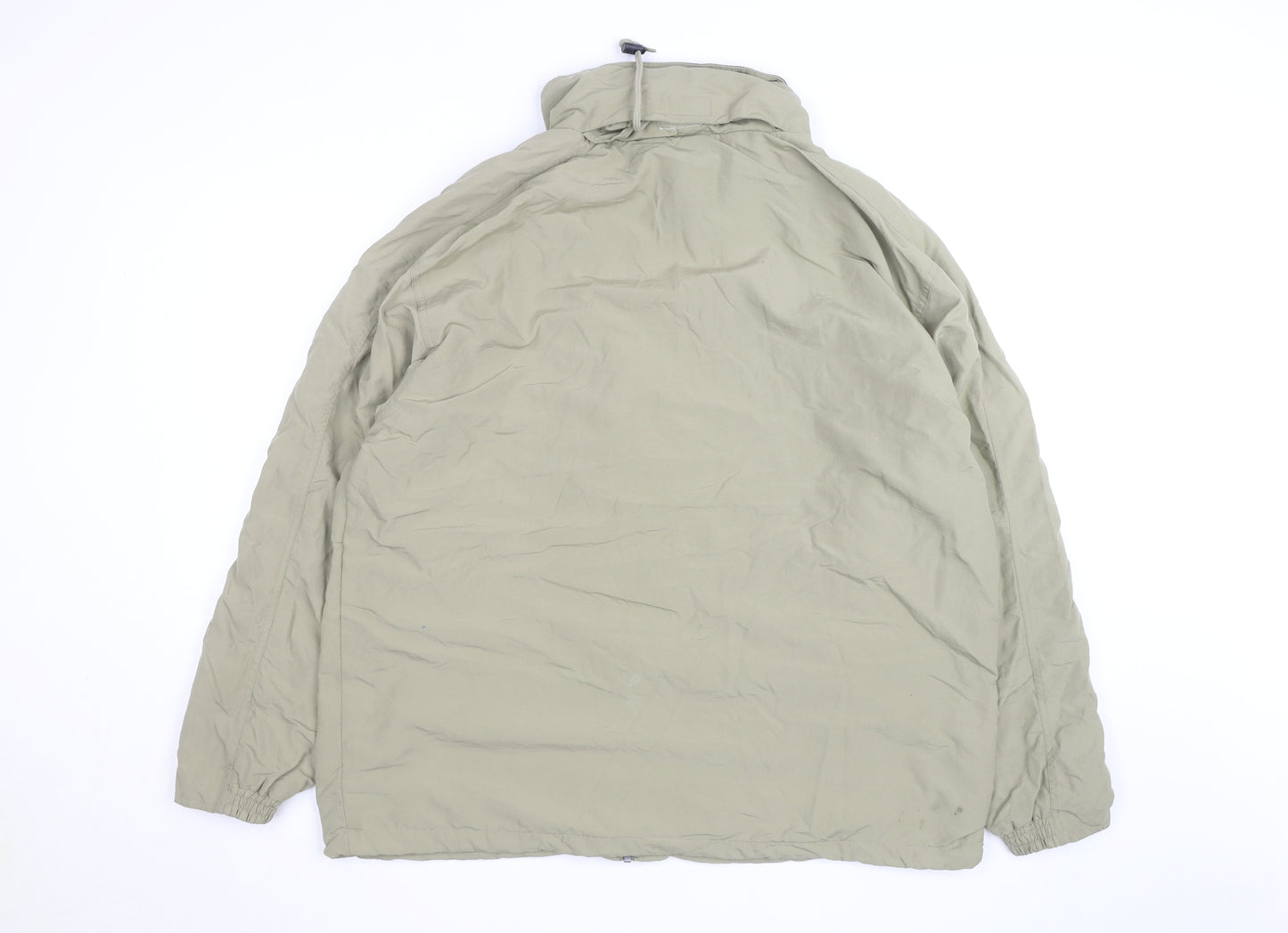 Diadora Men's Beige XL Windbreaker Jacket Full Zip Casual Outdoor