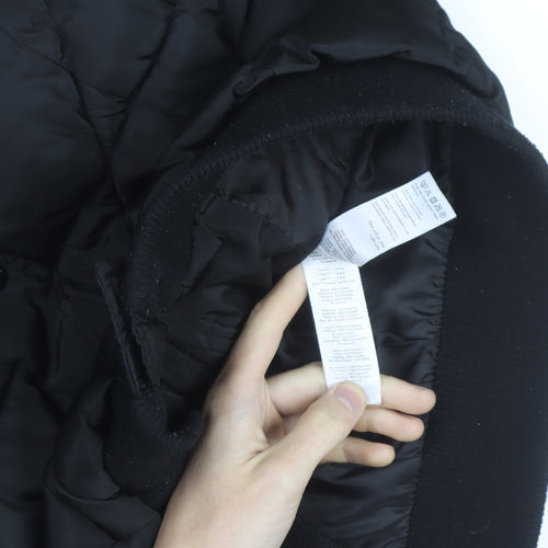 New Look Boys Black Hooded Puffer Jacket 15-16 Years Winter Quilted Coat