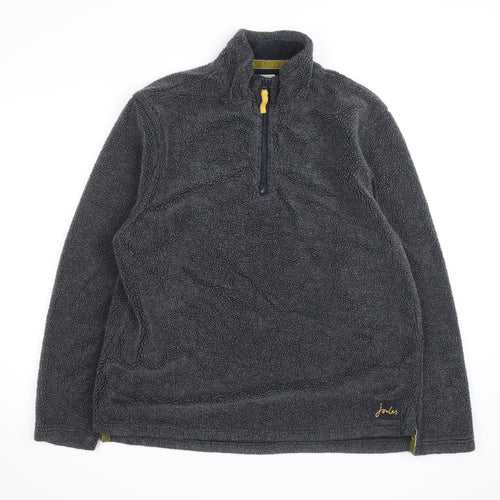 Joules Mens Grey Fleece 1/2 Zip Pullover Jumper Size L