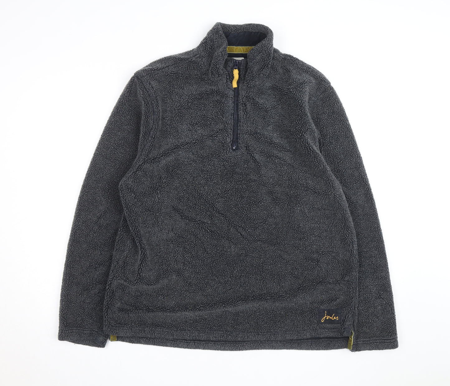 Joules Mens Grey Fleece 1/2 Zip Pullover Jumper Size L