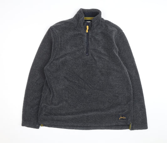 Joules Mens Grey Fleece 1/2 Zip Pullover Jumper Size L