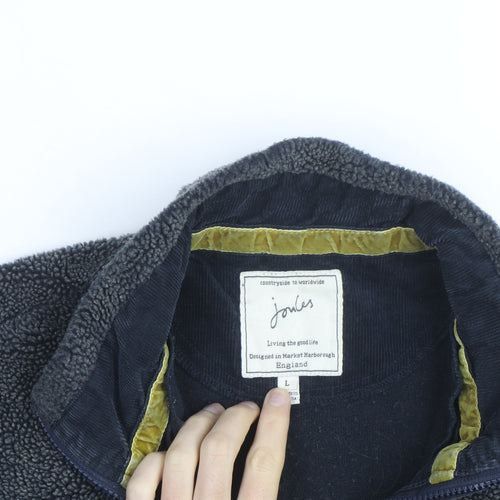 Joules Mens Grey Fleece 1/2 Zip Pullover Jumper Size L