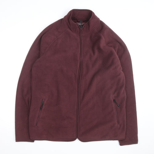 Marks and Spencer Men’s Brown XL Fleece Full Zip Activewear Jacket