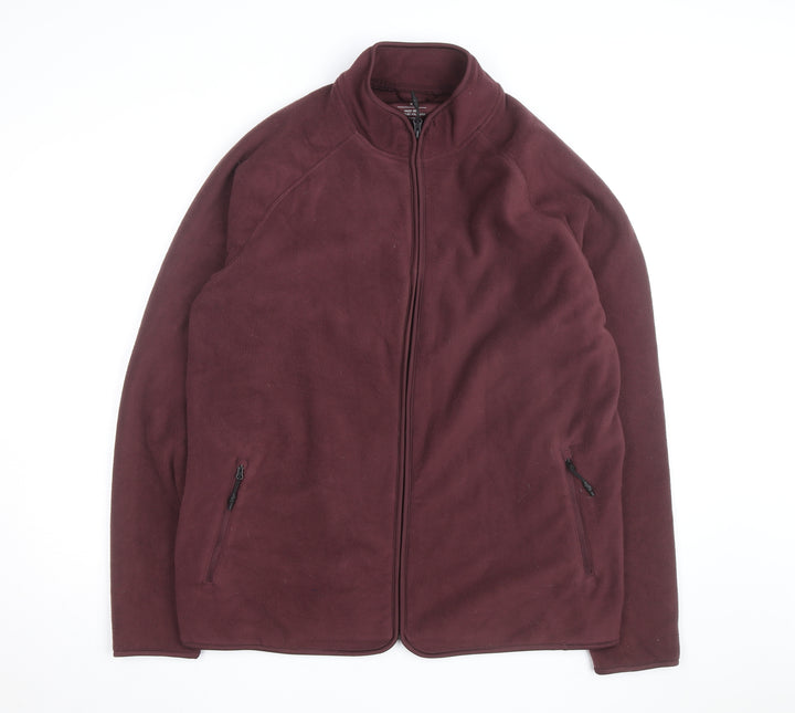 Marks and Spencer Men’s Brown XL Fleece Full Zip Activewear Jacket