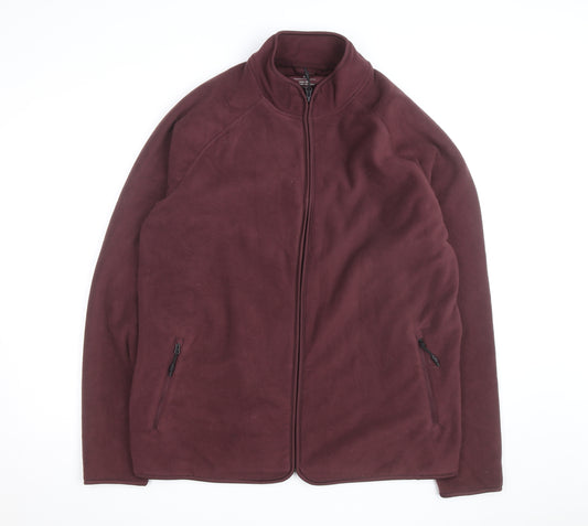 Marks and Spencer Men’s Brown XL Fleece Full Zip Activewear Jacket