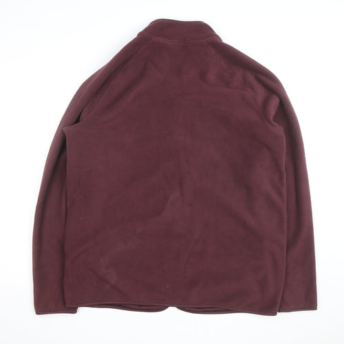 Marks and Spencer Men’s Brown XL Fleece Full Zip Activewear Jacket