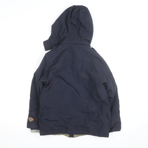 Timberland Boys Blue Hooded Parka Coat 8 Years Waterproof Winter Jacket