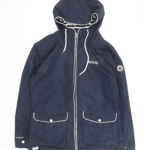 Regatta Women’s Blue Waterproof Hooded Rain Jacket Size 12