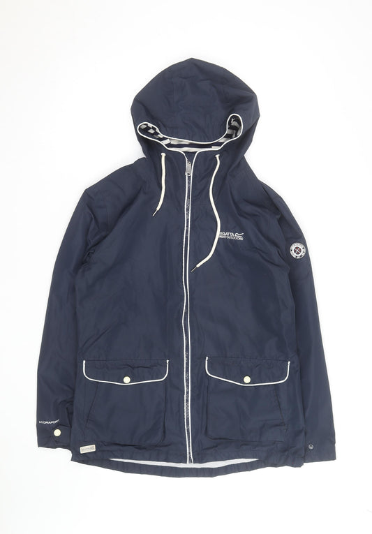 Regatta Women’s Blue Waterproof Hooded Rain Jacket Size 12