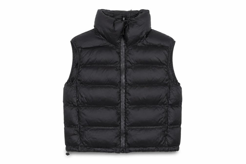 Zara Women's Black Puffer Down Waistcoat M Short Quilted Vest