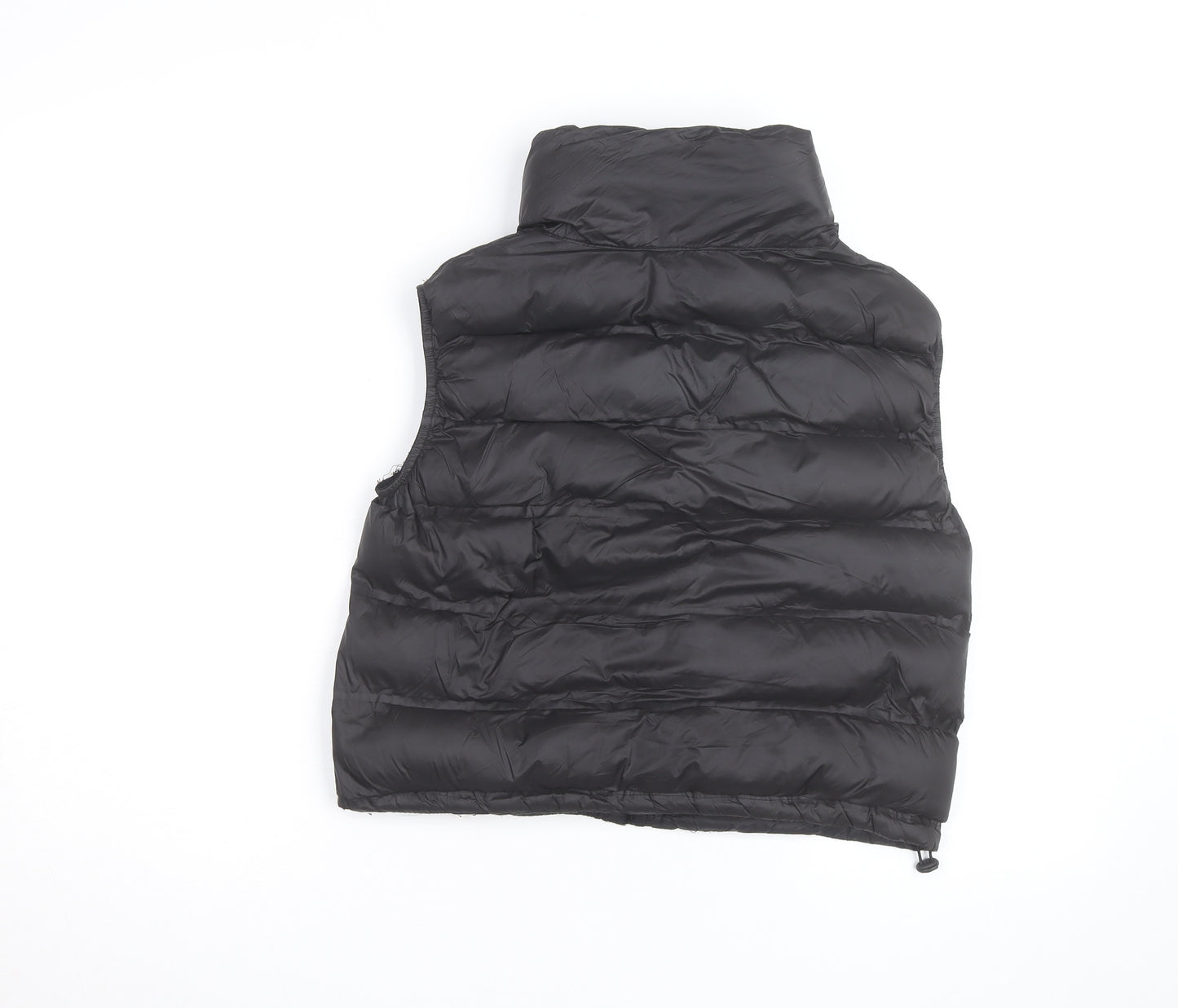 Zara Women's Black Puffer Down Waistcoat M Short Quilted Vest