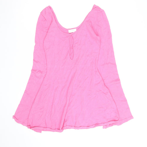 Meshki Women Pink Fit & Flare Knit Dress Size S Casual Party