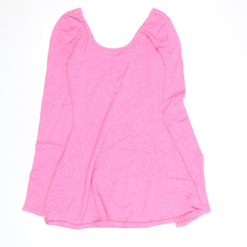 Meshki Women Pink Fit & Flare Knit Dress Size S Casual Party