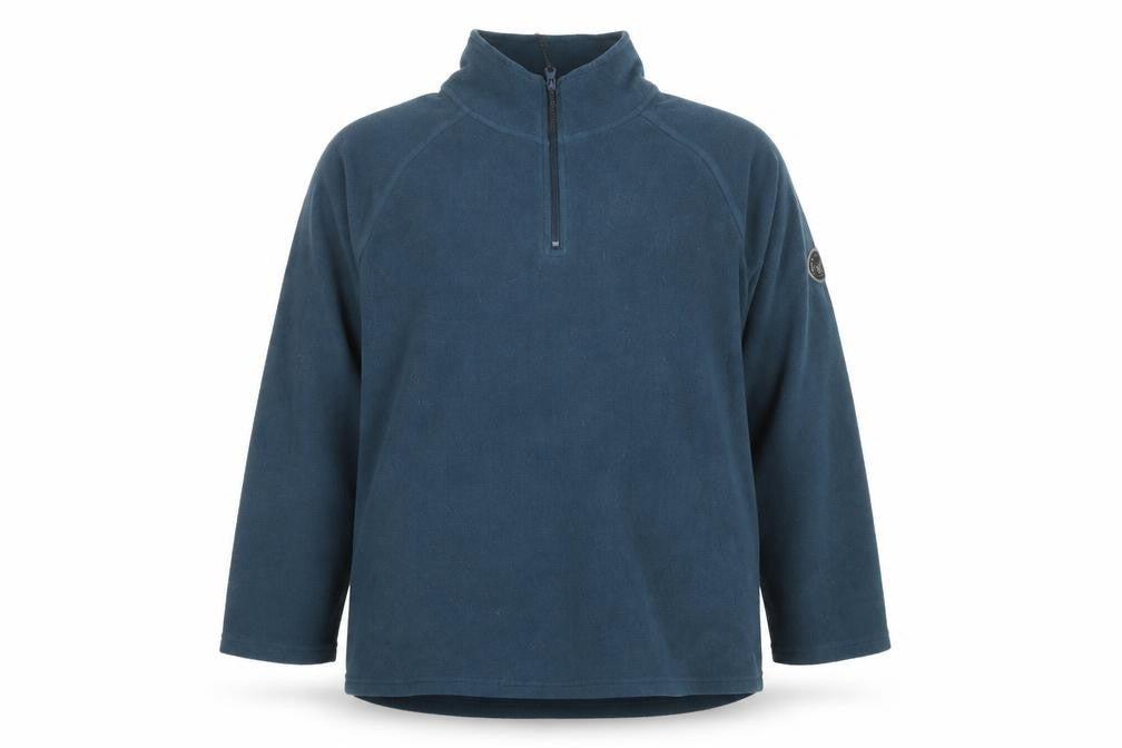 Front view of Snowdonia Men's Blue 2XL Fleece 1/4 Zip Pullover Sweatshirt