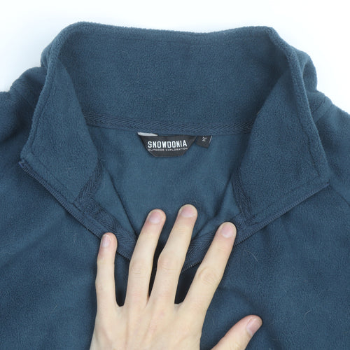 Snowdonia Men's Blue 2XL Fleece 1/4 Zip Pullover Sweatshirt