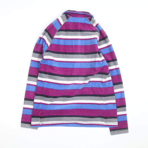 Cotton Traders Men's Multicoloured Fleece 1/2 Zip Striped Sweatshirt S