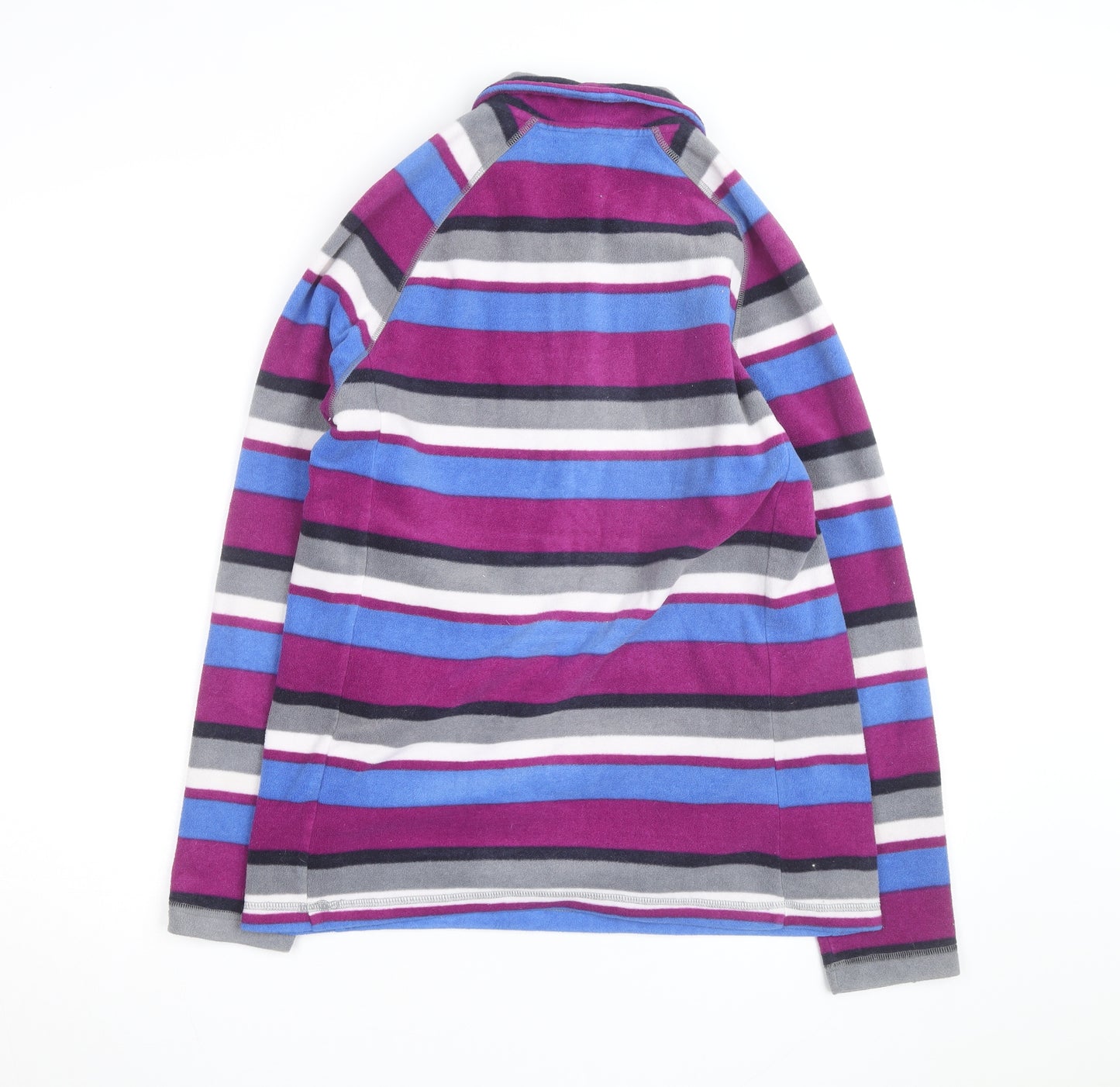 Cotton Traders Men's Multicoloured Fleece 1/2 Zip Striped Sweatshirt S
