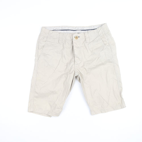 Cedar Wood State Men's Beige Chino Shorts 32 Regular Cotton Blend