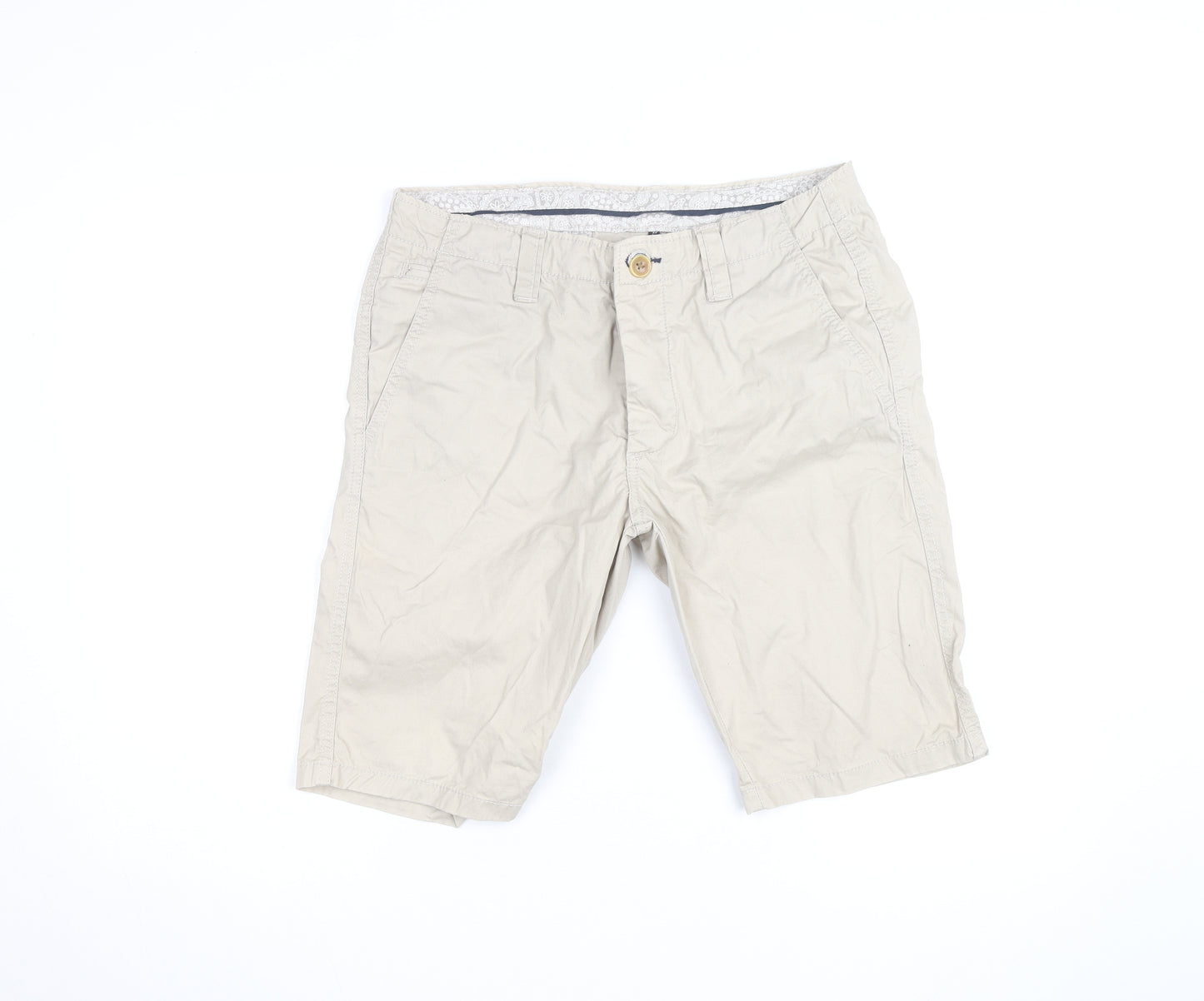 Cedar Wood State Men's Beige Chino Shorts 32 Regular Cotton Blend