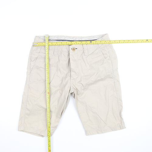 Cedar Wood State Men's Beige Chino Shorts 32 Regular Cotton Blend