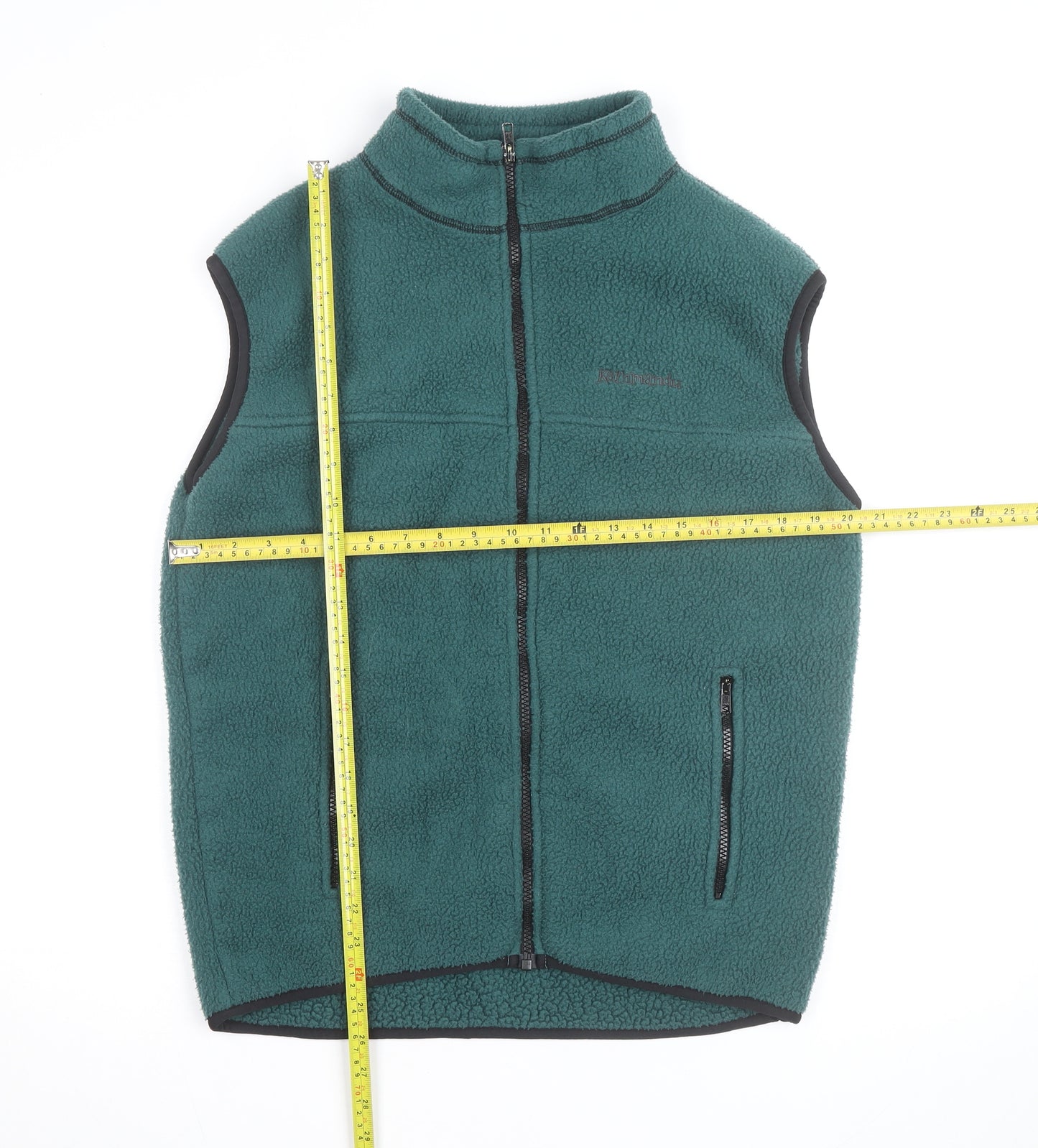 Polartec Men's Green Fleece Zip Waistcoat Bodywarmer Size S