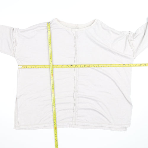 Donna Karan Women’s Beige Long Sleeve Modal Pullover Jumper L