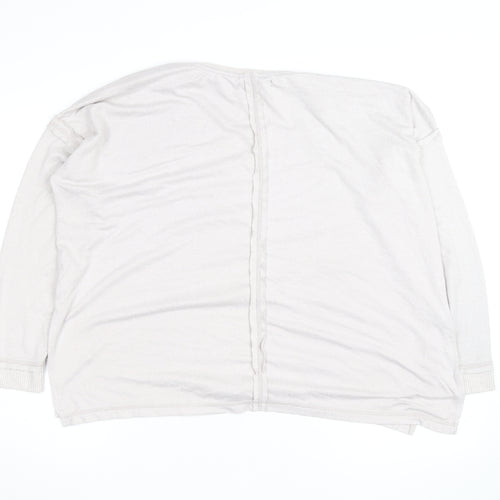 Donna Karan Women’s Beige Long Sleeve Modal Pullover Jumper L
